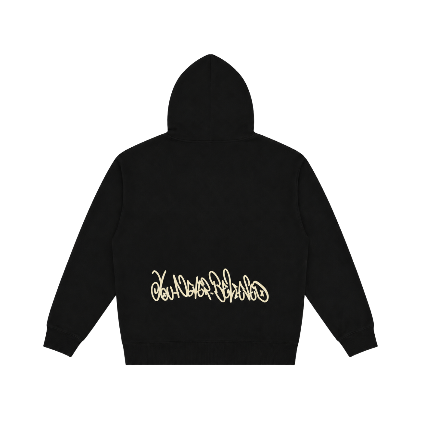 Black Groove Hoodie "YouNeverBelieved"