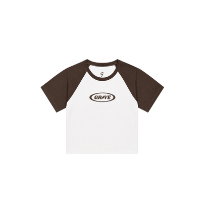 Groove Signature Baby Tee Brown/White